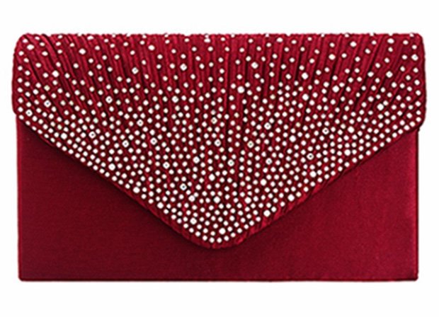 Listová kabelka večerná červená z AliExpress